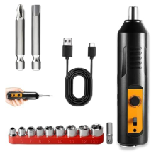 Elektrický šroubovák, sada automatických opravárenských nástrojů s LED světlem, USB