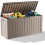 75 Gallon Resin Deck Box, Lockable Patio Outdoor Storage Box  - Grey 1