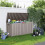 75 Gallon Resin Deck Box, Lockable Patio Outdoor Storage Box  - Grey 4