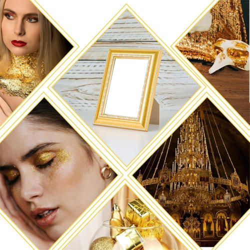 Folhas de ouro para arte, 200 peças, 5,5 x 5,5 polegadas, folha de ouro, folha de cobre, DI 2
