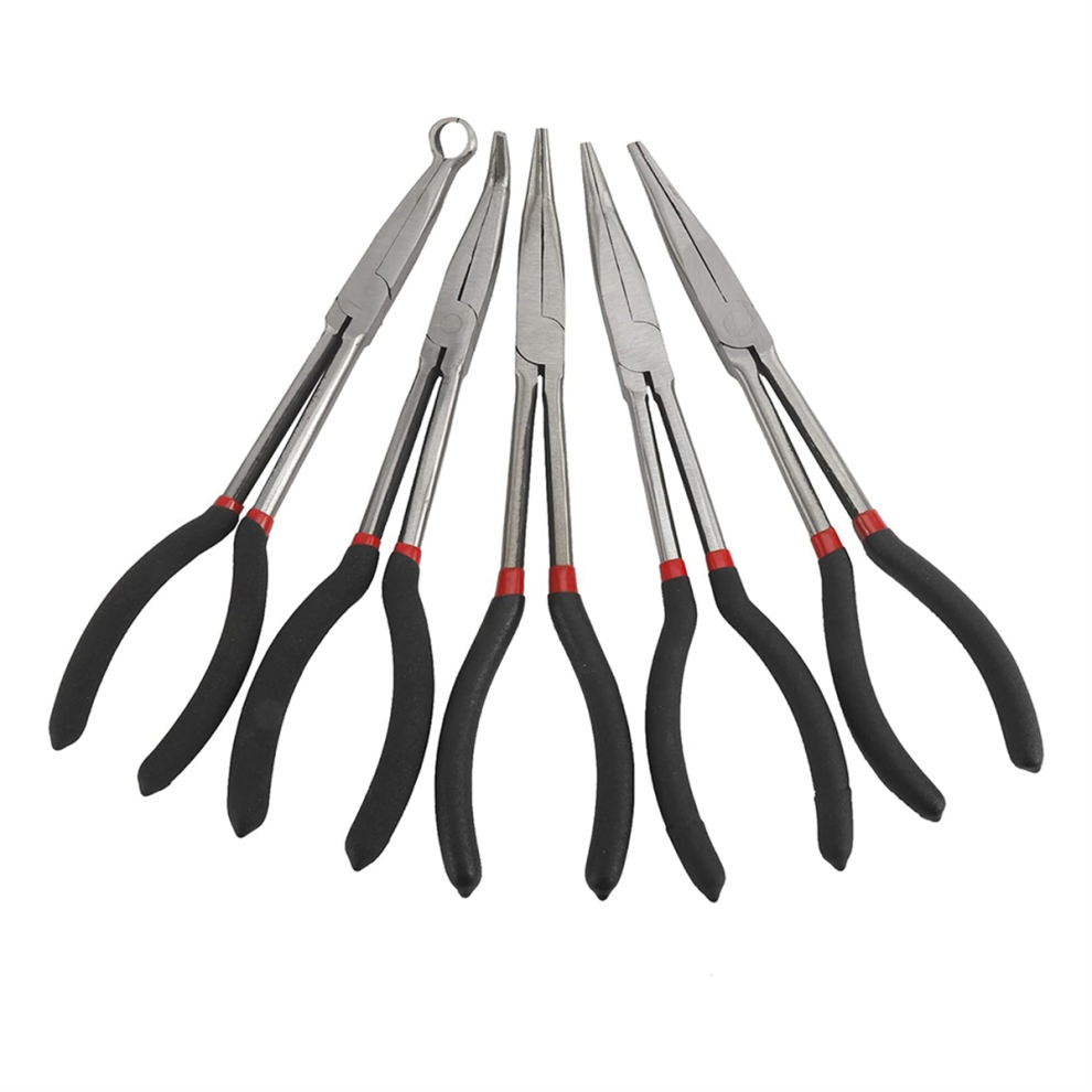 Photos - Pliers 5PCS Long Needle Nose  Set 25/45/90-Degree Angle, Straight,Curve