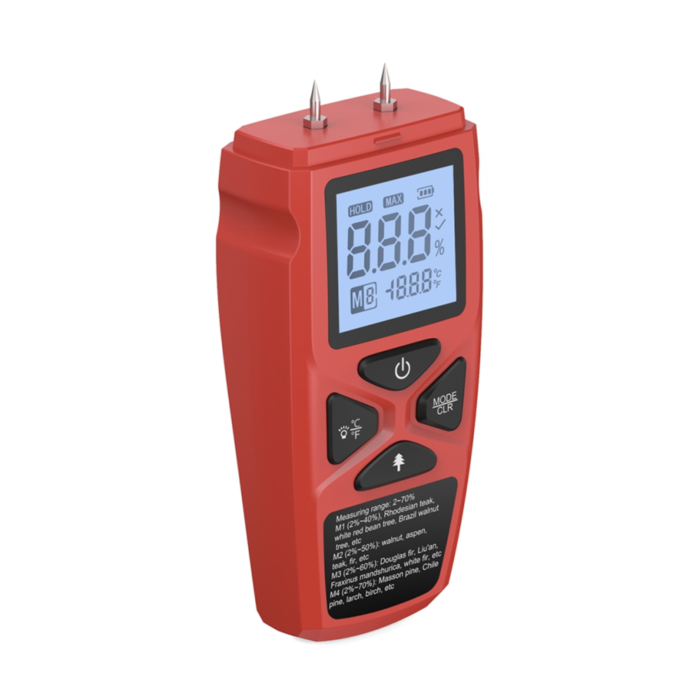 Digital Wood Moisture Meter 0-99.9% Lcd Display Detector Tester 4852641479679