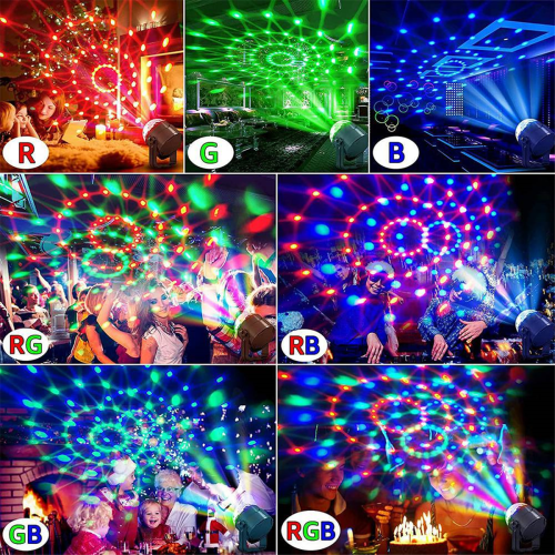 luci attivate dal suono con telecomando, sfera da discoteca per DJ 1