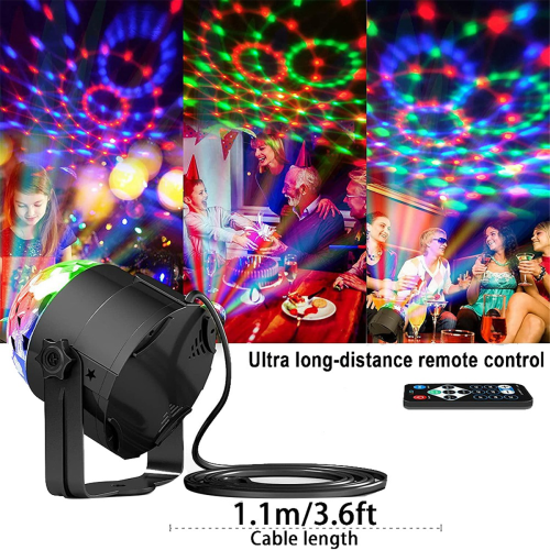 2Pcs Sound Activated Lights with Remote Control Dj Lighting Disco Ball 2