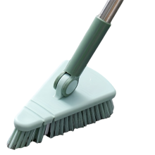 Triangle Floor Brush for Cleaning Bathtub and Gaps, Long Handle Detach