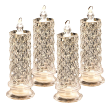 Velas sem chama LED Rose Shadow, 4 peças, velas românticas operadas por bateria