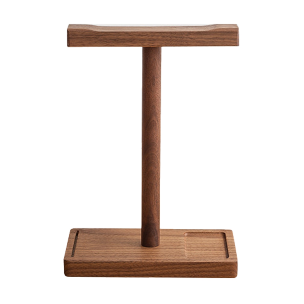 T-Shape Wooden Headset Stand - Desk Headphone Holder, Display Shelf, S 4853103934613