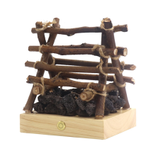 Small Electric Fake Fireplace Log Night Light USB Rechargeable 3 Modes