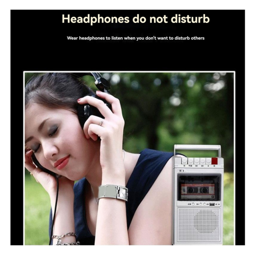 Retro Cassette Recorder and Player Supports Internal External Recordin 2