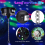 Boule disco motorisée avec télécommande, rotation réglable de 3 à 15 tr/min, 18 LED 6