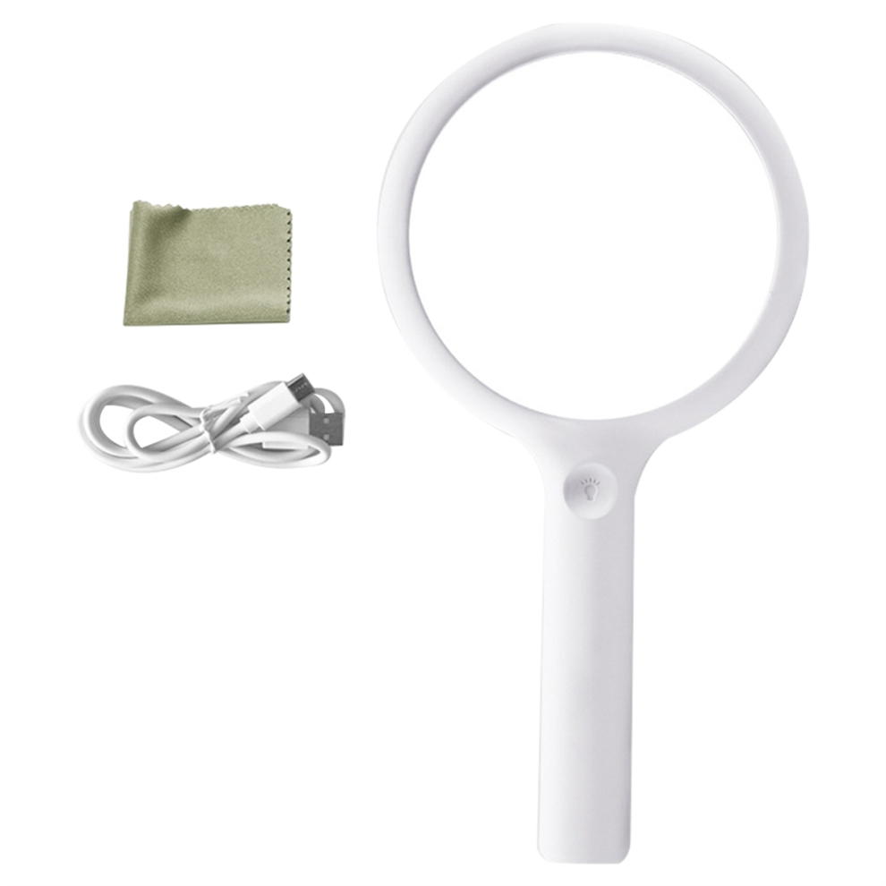 Typecat Usb Handheld Magnifying Glass Rechargeable Reading Magnifier Loupe Gla