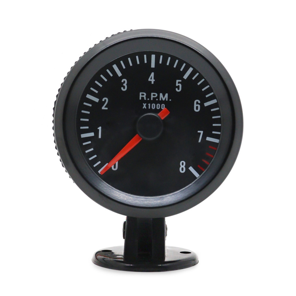 2Inch 52Mm Car Meter Tachometer Rpm Gauge 0-8000Rpm Analog Case Black 4853103944728