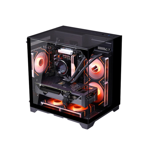 PC Case Sea View Room Gaming Computer Desktop M-ATX Motherboard Double