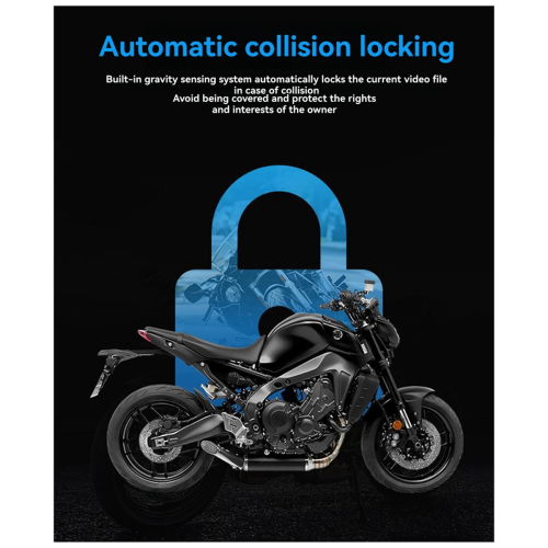 Motorcycle 3.16 Inch Driving Recorder Touch Screen Front &Rear Camera 2