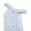 Sleeveless Backless Two Piece Suit Blue and White S 6