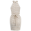 Sleeveless Backless Two Piece Suit and White L 3