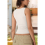 Women'S Square Neck Sleeveless Tank Tops White M 6