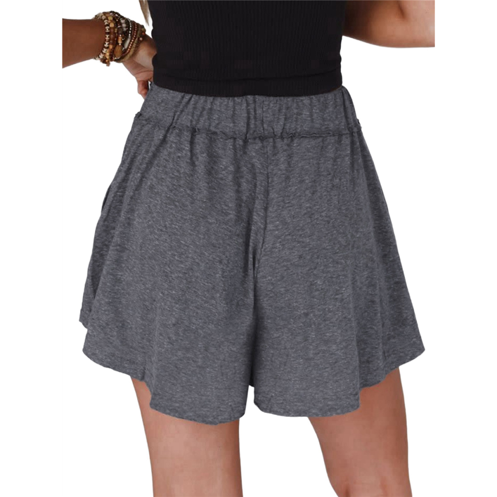 Women Sports Shorts Grey L