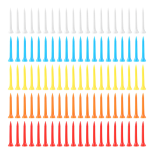 100 stk. golftees 54 mm plast blandede farger
