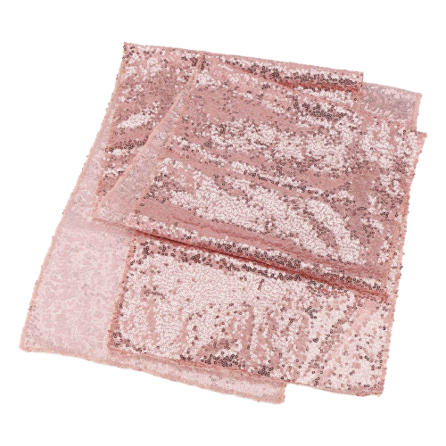 Rectangle Sequin Tablecloth Banquet Table Runner Wedding Reception Dec