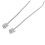 9M 30ft RJ11 6P2C modulaire telefoonkabels, wit 3