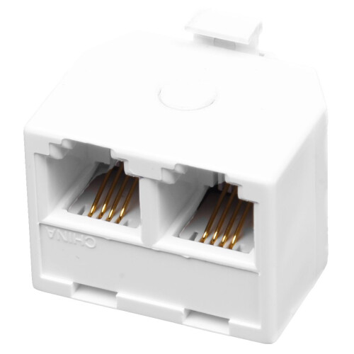 2-Way 6P4C RJ11 Modular Τηλέφωνο, Προσαρμογέας τοίχου και διαχωριστής τηλεφώνου για 1
