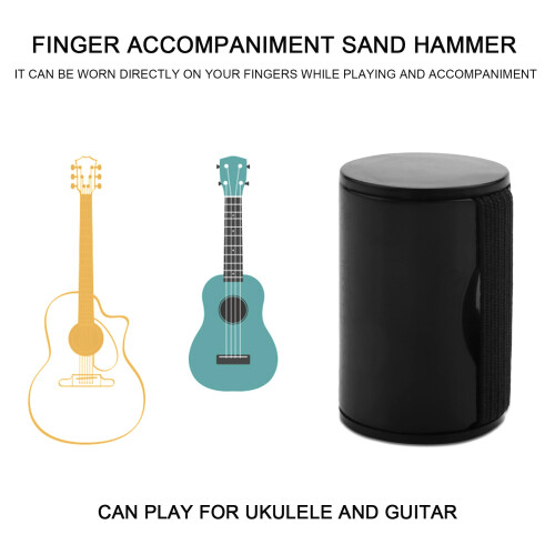 Gitara Ukulele Sand Shaker Rhythm Ring Maraca Cabasa Wear on Finger Ac 2