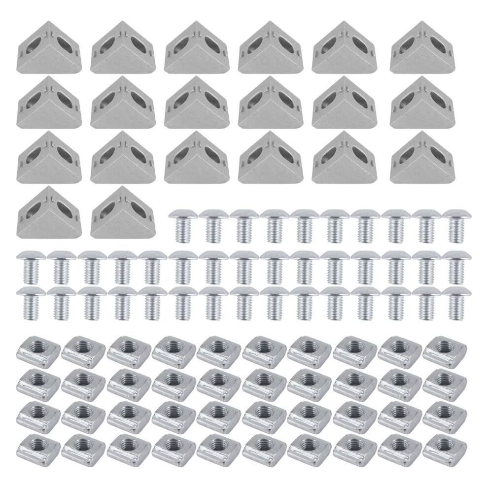 2020 Series Aluminum Profile Connector Set, 20Pcs Corner Bracket,40Pcs 4853103969035