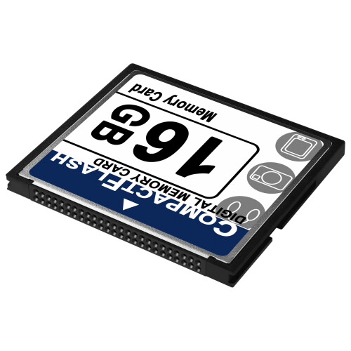 Profesjonelt 16 GB Compact Flash-minnekort (hvitt og blått) 2