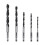 HSS 1/4 inch Hex Shank Point Twist Drill Bits Set Quick Change 5pcs 4 2
