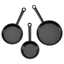 1/12 skala 3 stk. dukkehus miniature metal stegepander kogegryde kok