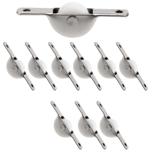 10pcs Door Window Cupboard Drawer Bin Single Nylon Sliding Roller Pull 2