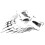 Car Sticker Tattoo Skull Skeleton Large Decorative (Black) 4