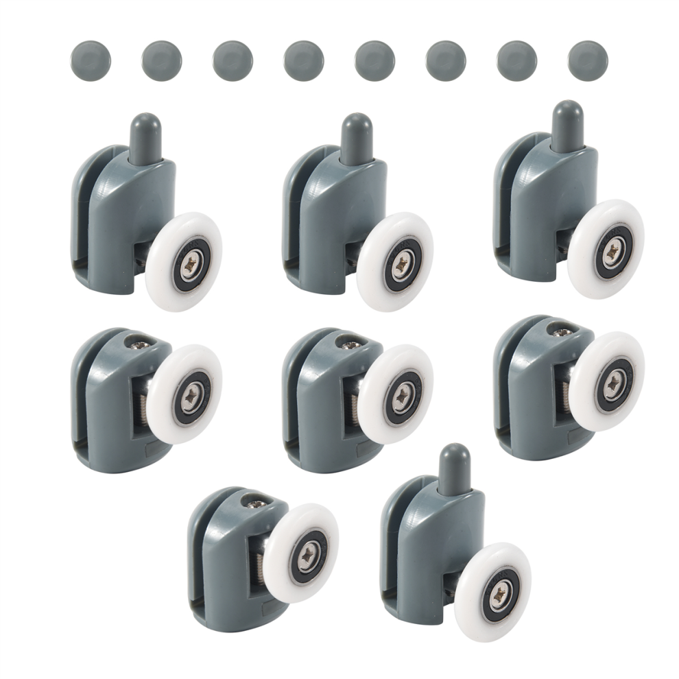 8Pc Shower Door Castors Rolls Rollers Sliding Roller Guide Spare Parts 4853103975029