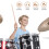 τεμάχια διπλό τύμπανο κύμβαλο γκονγκ σφύρα μαλακά σφυριά sticks σφύρες ράβδος 8