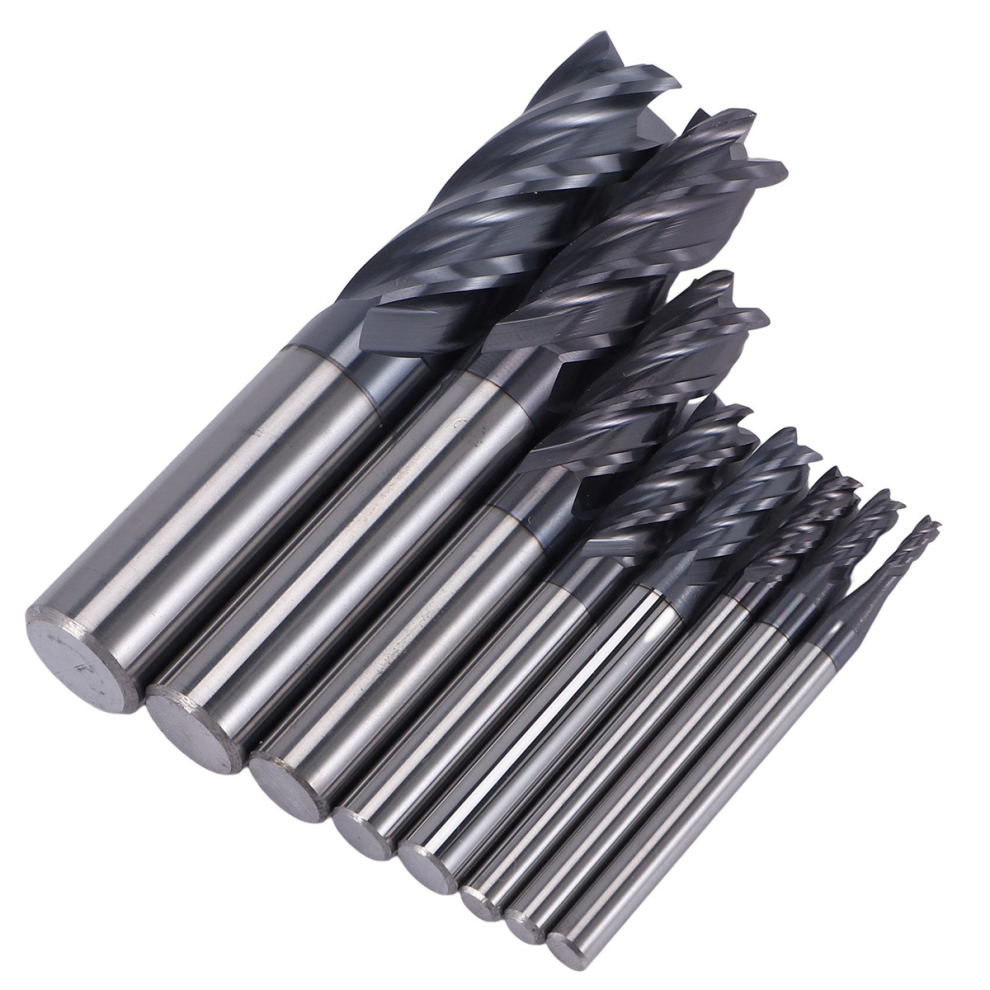 8Pcs 2-12Mm Carbide End Mill 4 Flutes Set Milling Cutter Tool Kit Cnc 4853103982713
