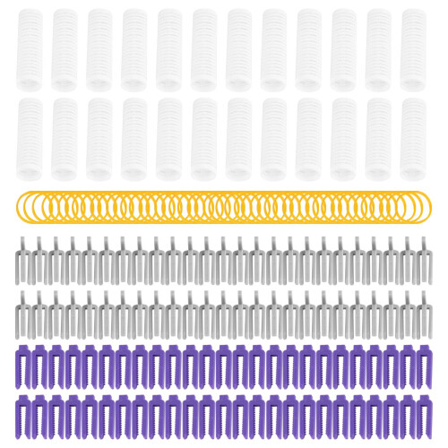 Stor størrelse 24 stk/sett Salon Nylon Hook & Loop Hair Rollers Set Rotpermanent