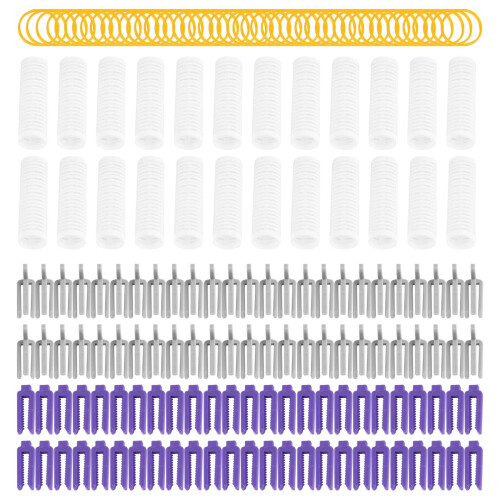 Stor størrelse 24 stk/sett Salon Nylon Hook & Loop Hair Rollers Set Rotpermanent 2