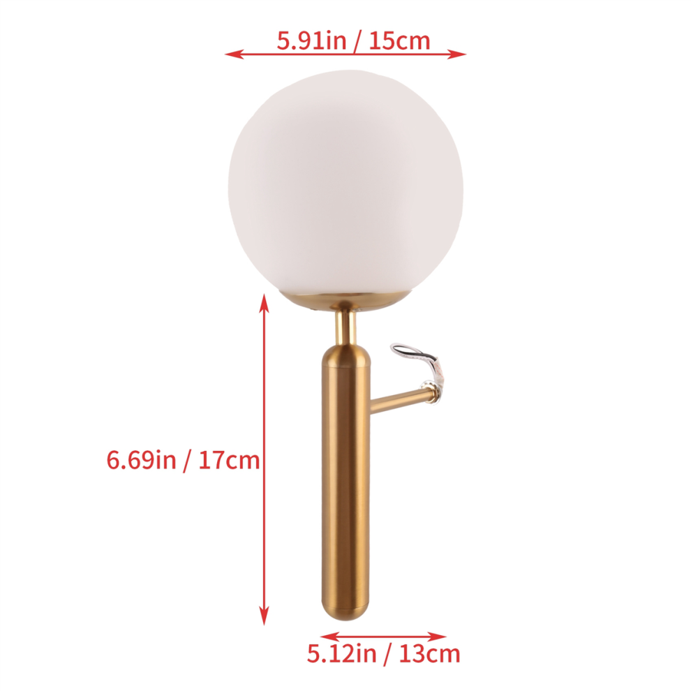 Applique murale décorative à LED, lustre nordique en boule de verre pour salle de bain