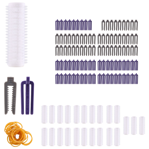 Liten størrelse 24 stk/sett Salon Nylon Hook & Loop Hair Rollers Set Root Per 2