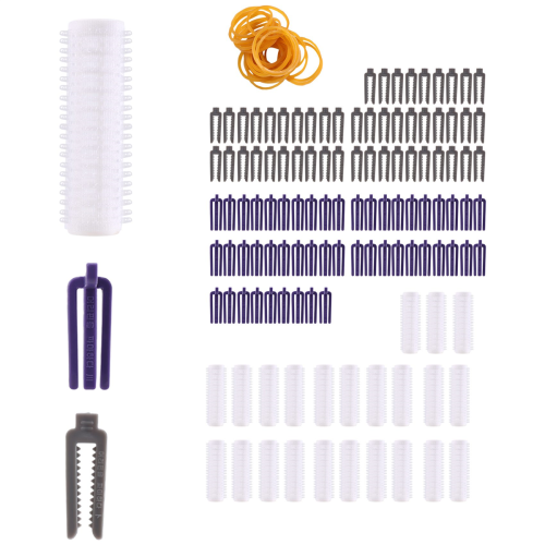 Liten størrelse 24 stk/sett Salon Nylon Hook & Loop Hair Rollers Set Root Per 1