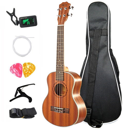 Σετ Ukulele Συναυλίας 23 ιντσών, 4 χορδές από μαόνι, μικρό μίνι gui της Χαβάης 2