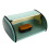 Vintage Bread Box Storage Bin Rollup Top Light Blue Small Powder Coate 5