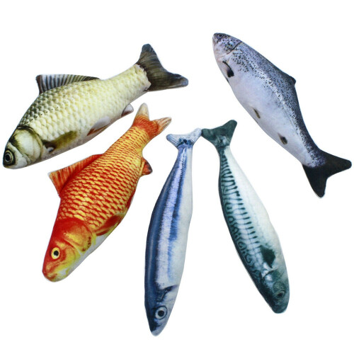 τεμάχια παιχνίδια Catnip Fish για γάτες, μαξιλάρι 20 εκατοστών 2