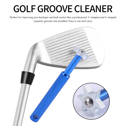 Golf Groove Sharpener Tool Kølle og Uttrekkbar Børste for Golfere 2