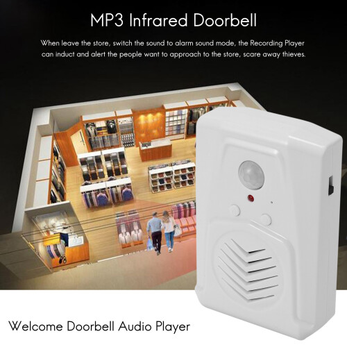 Sensorrörelse Dörrklocka MP3 Infraröd Dörrklocka Trådlös PIR Voice 2