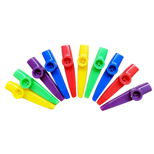Πλαστικά μουσικά όργανα Kazoos με διαφράγματα φλάουτου Kazoo για Gif