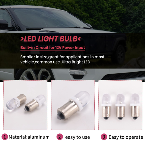 Jeffergarden 20 Pièces T11 T4W BA9S H6W 1895 Convexe 1LED Auto Voiture LED Blanc Tableau De Bord Ampoule 72216610