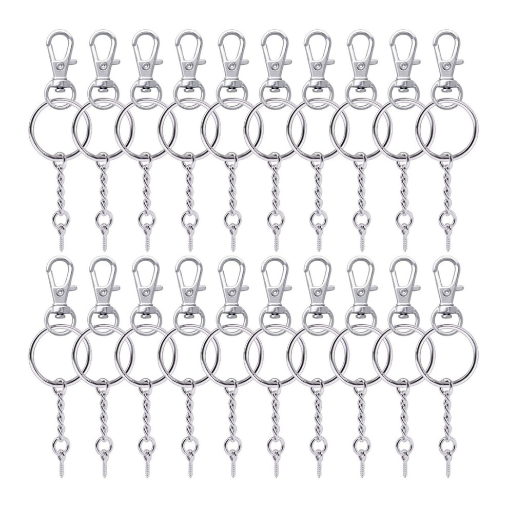 50 Pieces Metal Swivel Clasps Lanyard Snap Hook Lobster Claw Clasp And 4853103993641