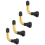4Pcs Tyre Valves Stem Right Angle Snap-in Rubber 90 Degree Brass for E 4